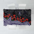 Fremantle Dockers ANZAC Day Tablecloth Indigenous Dot Art with Poppy Flower Tribute
