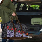 Fremantle Dockers ANZAC Day Travel Bag Indigenous Dot Art with Poppy Flower Tribute
