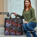 Fremantle Dockers ANZAC Day Travel Bag Indigenous Dot Art with Poppy Flower Tribute