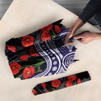 Fremantle Dockers ANZAC Day Umbrella Indigenous Dot Art with Poppy Flower Tribute