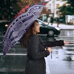 Fremantle Dockers ANZAC Day Umbrella Indigenous Dot Art with Poppy Flower Tribute