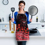 Essendon Bombers ANZAC Day Apron Indigenous Dot Art with Poppy Flower Tribute