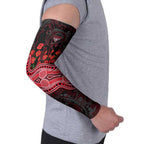 Essendon Bombers ANZAC Day Arm Sleeves Indigenous Dot Art with Poppy Flower Tribute