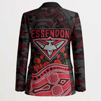 Essendon Bombers ANZAC Day Blazer Indigenous Dot Art with Poppy Flower Tribute