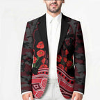 Essendon Bombers ANZAC Day Blazer Indigenous Dot Art with Poppy Flower Tribute