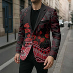 Essendon Bombers ANZAC Day Blazer Indigenous Dot Art with Poppy Flower Tribute