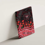 Essendon Bombers ANZAC Day Canvas Wall Art Indigenous Dot Art with Poppy Flower Tribute