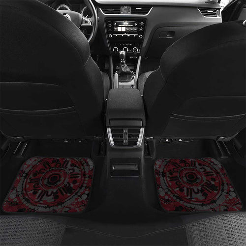 Essendon Bombers ANZAC Day Car Mats Indigenous Dot Art with Poppy Flower Tribute