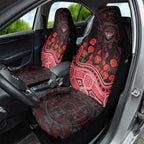 Essendon Bombers ANZAC Day Car Seat Cover Indigenous Dot Art with Poppy Flower Tribute