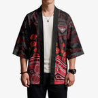 Essendon Bombers ANZAC Day Kimono Indigenous Dot Art with Poppy Flower Tribute