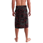 Essendon Bombers ANZAC Day Lavalava Indigenous Dot Art with Poppy Flower Tribute