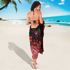 Essendon Bombers ANZAC Day Sarong Indigenous Dot Art with Poppy Flower Tribute