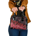 Essendon Bombers ANZAC Day Shoulder Handbag Indigenous Dot Art with Poppy Flower Tribute