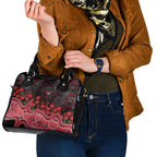 Essendon Bombers ANZAC Day Shoulder Handbag Indigenous Dot Art with Poppy Flower Tribute
