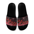 Essendon Bombers ANZAC Day Slide Sandals Indigenous Dot Art with Poppy Flower Tribute