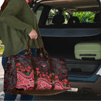 Essendon Bombers ANZAC Day Travel Bag Indigenous Dot Art with Poppy Flower Tribute