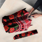Essendon Bombers ANZAC Day Umbrella Indigenous Dot Art with Poppy Flower Tribute