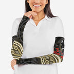Collingwood Magpies ANZAC Day Arm Sleeves Indigenous Dot Art with Poppy Flower Tribute