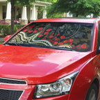 Collingwood Magpies ANZAC Day Auto Sun Shade Indigenous Dot Art with Poppy Flower Tribute