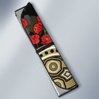 Collingwood Magpies ANZAC Day Auto Sun Shade Indigenous Dot Art with Poppy Flower Tribute