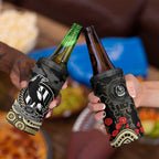 Collingwood Magpies ANZAC Day 4 in 1 Can Cooler Tumbler Indigenous Dot Art with Poppy Flower Tribute