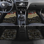 Collingwood Magpies ANZAC Day Car Mats Indigenous Dot Art with Poppy Flower Tribute