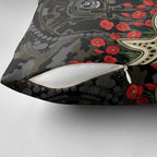 Collingwood Magpies ANZAC Day Pillow Cover Indigenous Dot Art with Poppy Flower Tribute