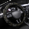 Collingwood Magpies ANZAC Day Steering Wheel Cover Indigenous Dot Art with Poppy Flower Tribute