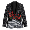 Carlton Blues ANZAC Day Blazer Indigenous Dot Art with Poppy Flower Tribute