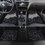 Carlton Blues ANZAC Day Car Mats Indigenous Dot Art with Poppy Flower Tribute