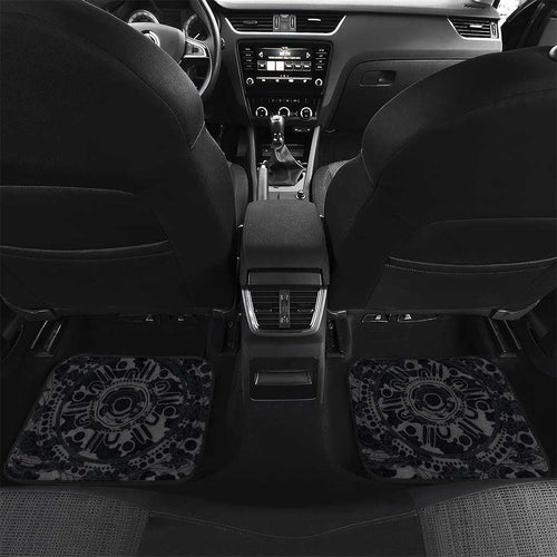 Carlton Blues ANZAC Day Car Mats Indigenous Dot Art with Poppy Flower Tribute