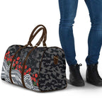 Carlton Blues ANZAC Day Travel Bag Indigenous Dot Art with Poppy Flower Tribute