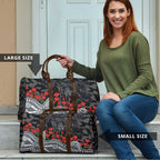 Carlton Blues ANZAC Day Travel Bag Indigenous Dot Art with Poppy Flower Tribute
