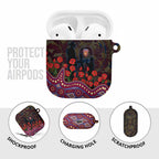 Brisbane Lions ANZAC Day AirPods Case Indigenous Dot Art with Poppy Flower Tribute