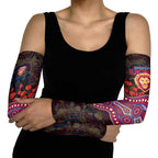 Brisbane Lions ANZAC Day Arm Sleeves Indigenous Dot Art with Poppy Flower Tribute