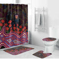 Brisbane Lions ANZAC Day Bathroom Set Indigenous Dot Art with Poppy Flower Tribute