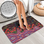 Brisbane Lions ANZAC Day Bathroom Set Indigenous Dot Art with Poppy Flower Tribute