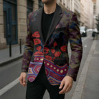 Brisbane Lions ANZAC Day Blazer Indigenous Dot Art with Poppy Flower Tribute