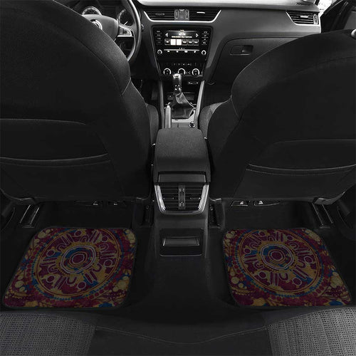 Brisbane Lions ANZAC Day Car Mats Indigenous Dot Art with Poppy Flower Tribute