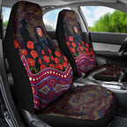 Brisbane Lions ANZAC Day Car Seat Cover Indigenous Dot Art with Poppy Flower Tribute