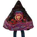 Brisbane Lions ANZAC Day Cloak Indigenous Dot Art with Poppy Flower Tribute