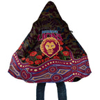 Brisbane Lions ANZAC Day Cloak Indigenous Dot Art with Poppy Flower Tribute