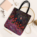 Brisbane Lions ANZAC Day Tote Bag Indigenous Dot Art with Poppy Flower Tribute