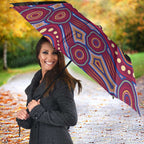 Brisbane Lions ANZAC Day Umbrella Indigenous Dot Art with Poppy Flower Tribute
