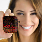 Adelaide Crows ANZAC Day AirPods Case Indigenous Dot Art with Poppy Flower Tribute