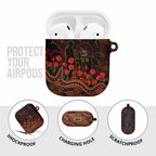 Adelaide Crows ANZAC Day AirPods Case Indigenous Dot Art with Poppy Flower Tribute