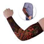 Adelaide Crows ANZAC Day Arm Sleeves Indigenous Dot Art with Poppy Flower Tribute