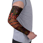 Adelaide Crows ANZAC Day Arm Sleeves Indigenous Dot Art with Poppy Flower Tribute
