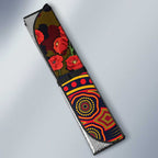 Adelaide Crows ANZAC Day Auto Sun Shade Indigenous Dot Art with Poppy Flower Tribute
