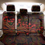 Adelaide Crows ANZAC Day Back Car Seat Cover Indigenous Dot Art with Poppy Flower Tribute